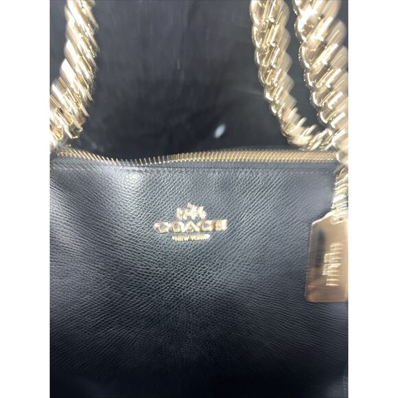 Coach AVA CROSSGRAIN 87401 Black Bag Tote Handbag EUC - Picture 4 of 15